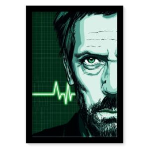 Quadro Dr. House c/ moldura e vidro