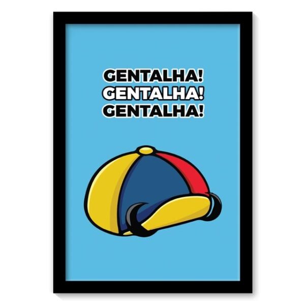 Quadro Gentalha Quico c/ moldura e vidro